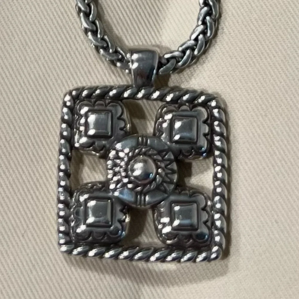 Vintage Brighton Elegant Silver Pendant Necklace